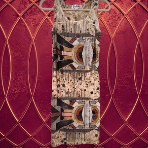 Atelier Provocateur For Bohochic LA |
Rhinestone Art Print Mini Dress | Size M